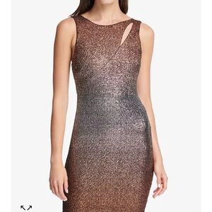 Guess Sparkle Dress Brown and Silver